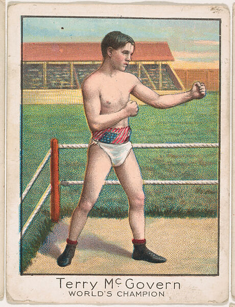 Terry McGovern, from the Champion Athlete and Prize Fighter series (T220), issued by Mecca and Tolstoi Cigarettes, Issued by Mecca Cigarettes (American), Commercial color lithograph 