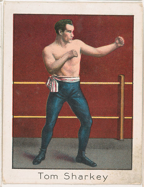 Tom Sharkey, from the Champion Athlete and Prize Fighter series (T220), issued by Mecca and Tolstoi Cigarettes, Issued by Mecca Cigarettes (American), Commercial color lithograph 
