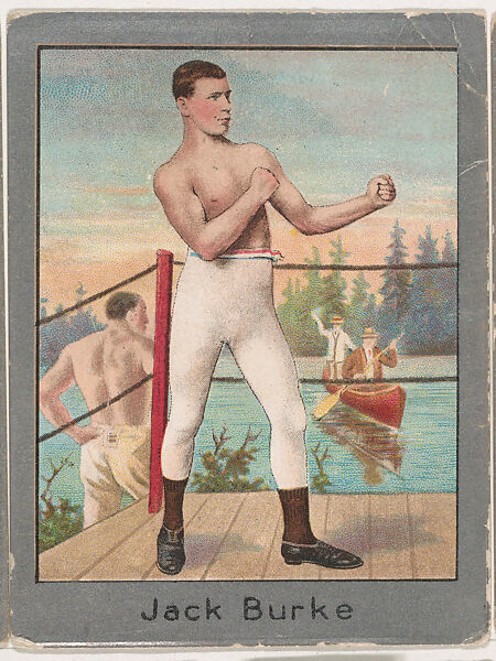 Jack Burke, from the Champion Athlete and Prize Fighter series (T220), issued by Mecca and Tolstoi Cigarettes, Issued by Mecca Cigarettes (American), Commercial color lithograph 