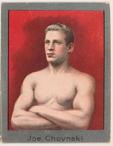 Joe Choynski, from the Champion Athlete and Prize Fighter series (T220), issued by Mecca and Tolstoi Cigarettes, Issued by Mecca Cigarettes (American), Commercial color lithograph 