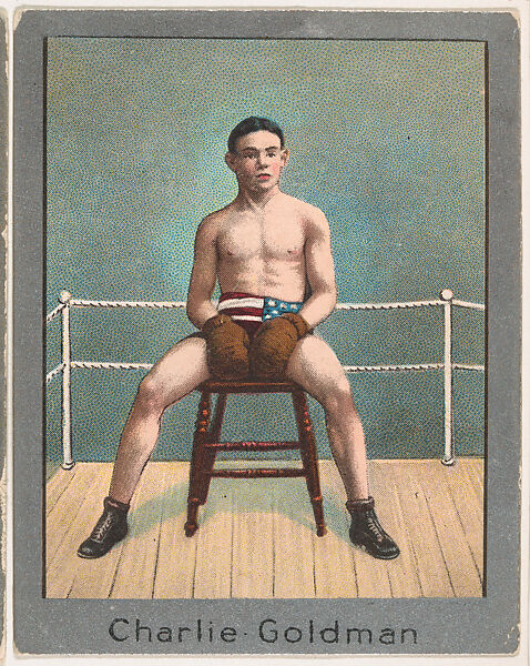 Charlie Goldman, from the Champion Athlete and Prize Fighter series (T220), issued by Mecca and Tolstoi Cigarettes, Issued by Mecca Cigarettes (American), Commercial color lithograph 