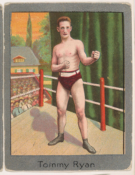 Tommy Ryan, from the Champion Athlete and Prize Fighter series (T220), issued by Mecca and Tolstoi Cigarettes, Issued by Mecca Cigarettes (American), Commercial color lithograph 