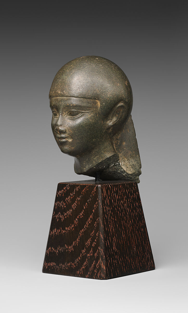 Head of a young woman, Mutnefret, Basalt