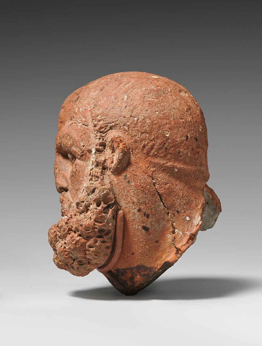 Head of Herakles, Pottery