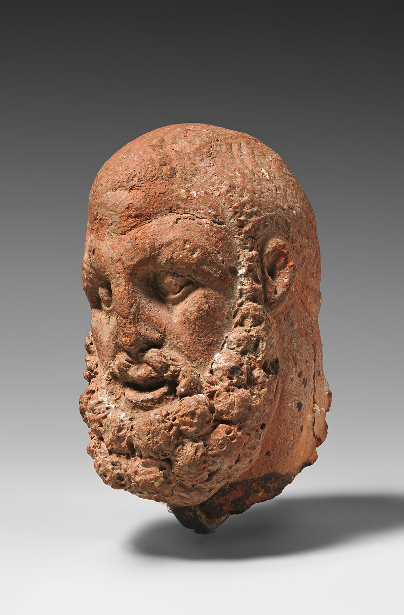Head of Herakles, Pottery