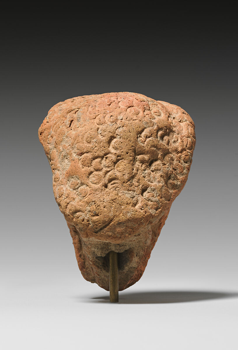 Head of a bearded man, Pottery