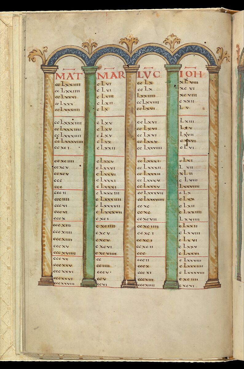 Gospel Book, Ink and opaque watercolor on parchment; modern leather binding, Carolingian