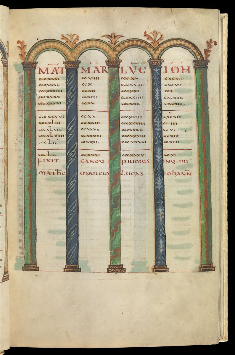 Gospel Book, Ink and opaque watercolor on parchment; modern leather binding, Carolingian