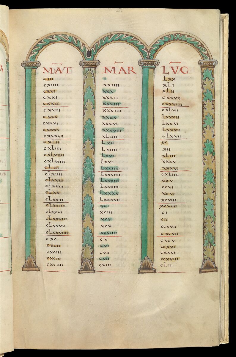 Gospel Book, Ink and opaque watercolor on parchment; modern leather binding, Carolingian