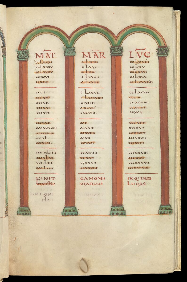 Gospel Book, Ink and opaque watercolor on parchment; modern leather binding, Carolingian