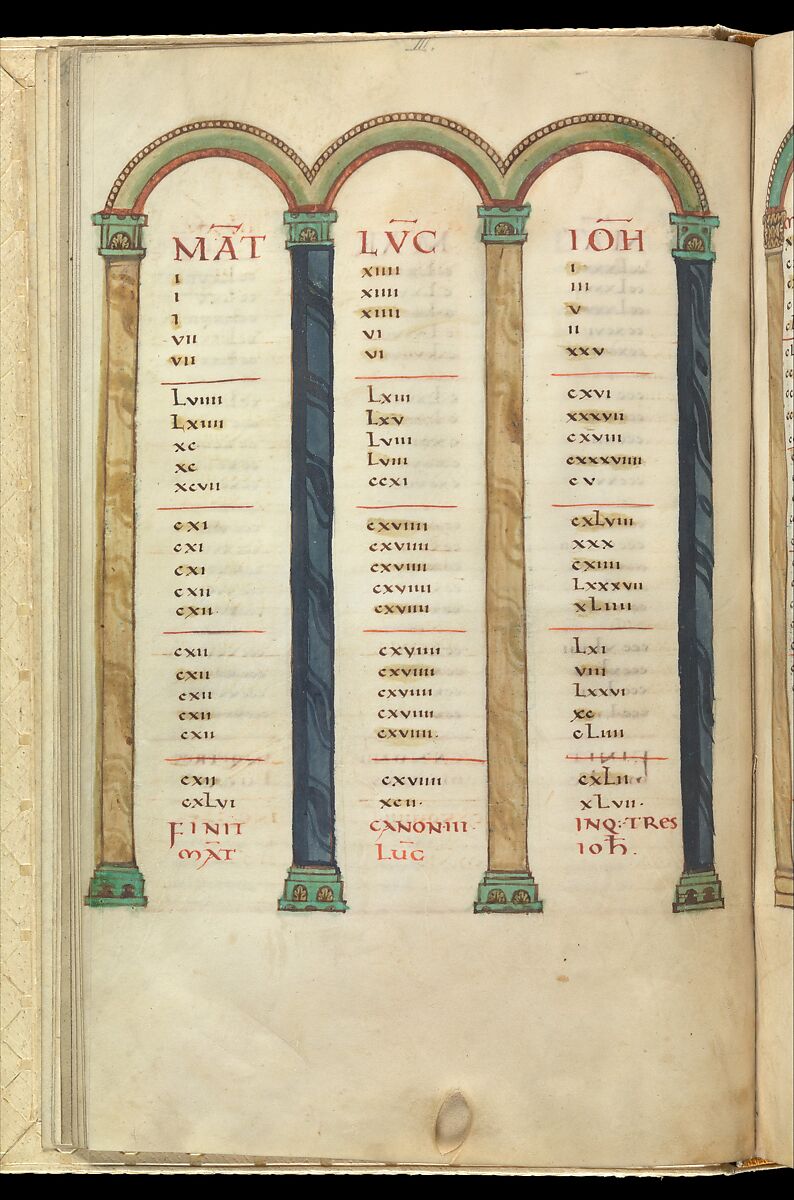 Gospel Book, Ink and opaque watercolor on parchment; modern leather binding, Carolingian