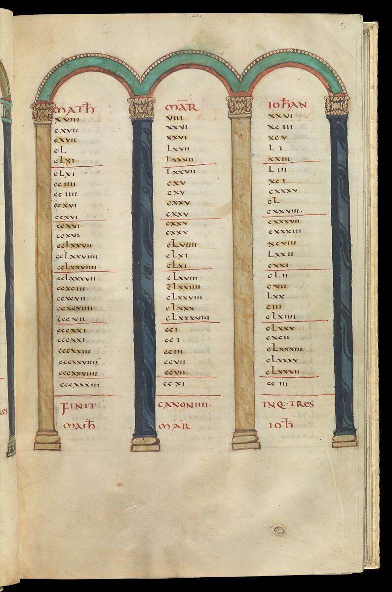 Gospel Book, Ink and opaque watercolor on parchment; modern leather binding, Carolingian