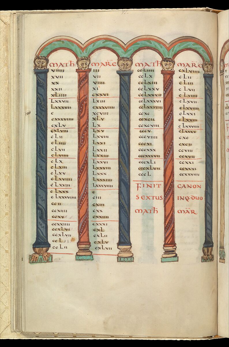 Gospel Book, Ink and opaque watercolor on parchment; modern leather binding, Carolingian