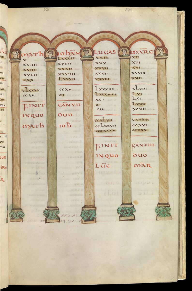 Gospel Book, Ink and opaque watercolor on parchment; modern leather binding, Carolingian