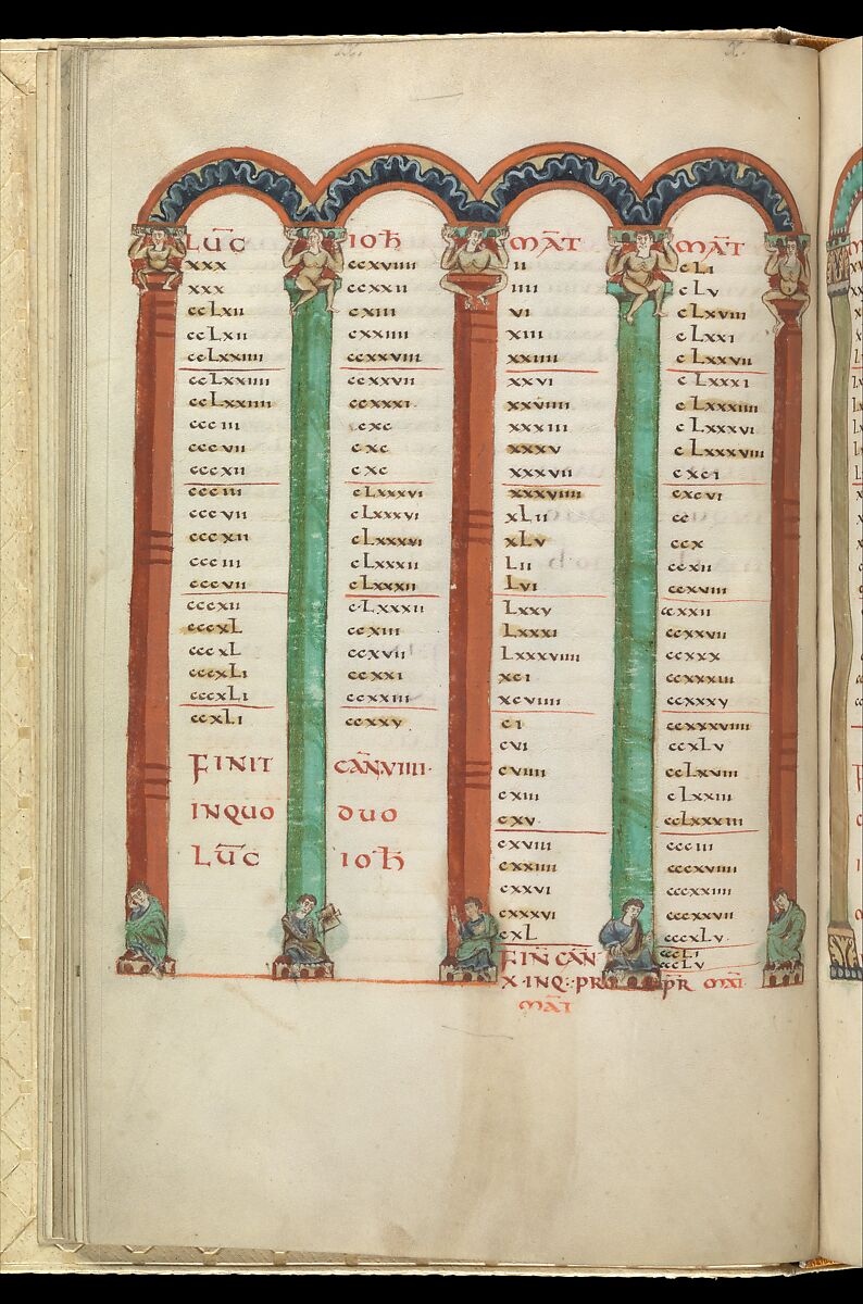 Gospel Book, Ink and opaque watercolor on parchment; modern leather binding, Carolingian