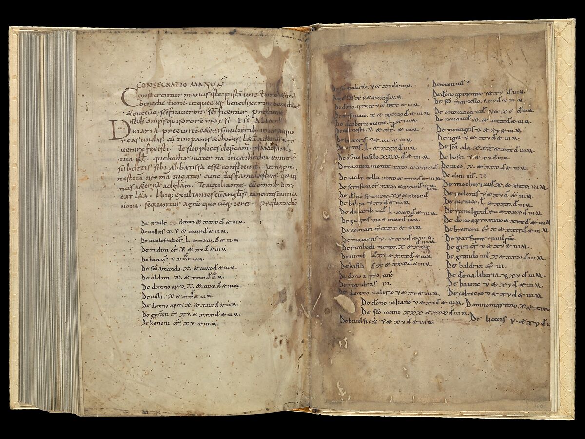 Gospel Book, Ink and opaque watercolor on parchment; modern leather binding, Carolingian