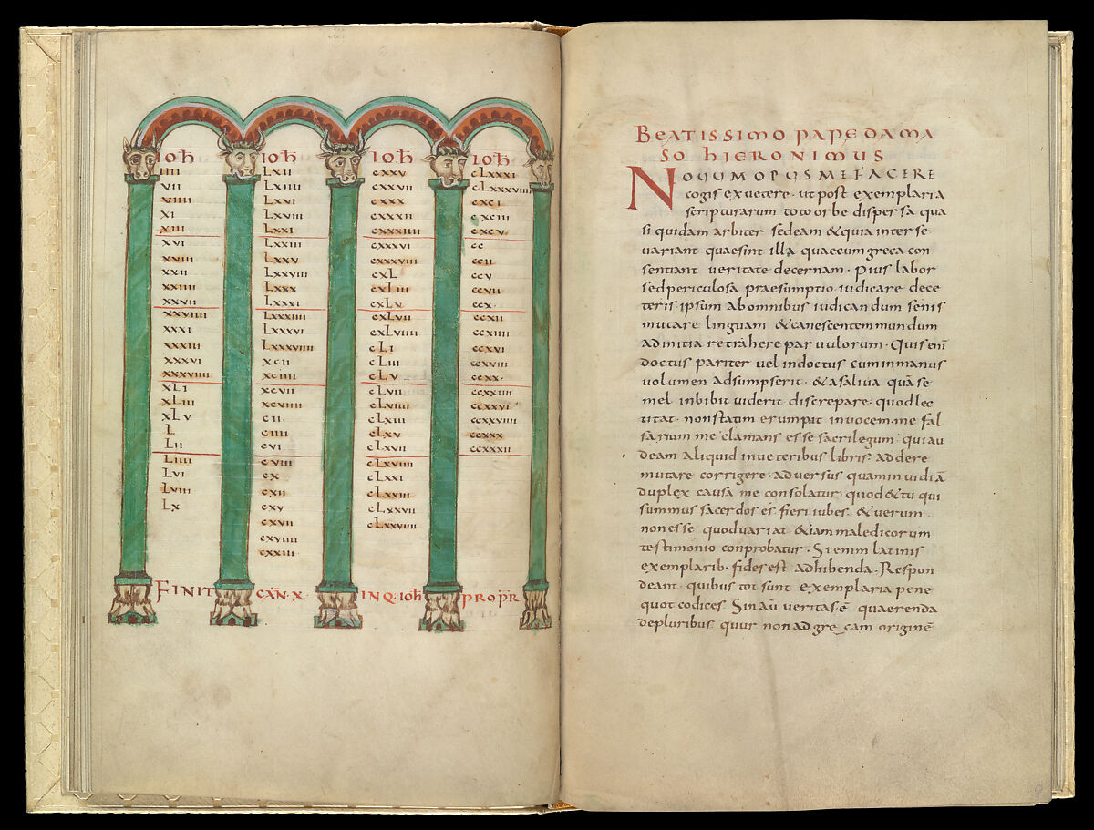 Gospel Book, Ink and opaque watercolor on parchment; modern leather binding, Carolingian