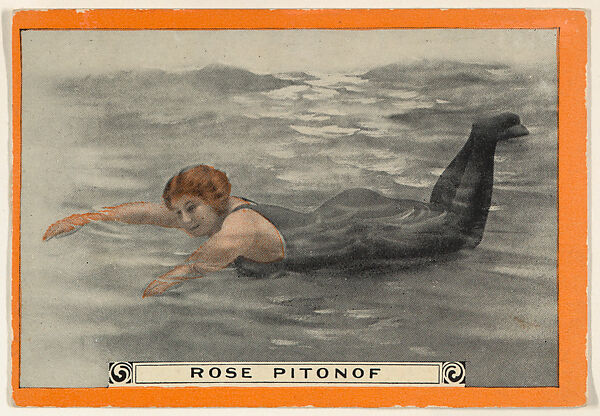 Rose Pitonof, No. 2, The Crawl, from the Champion Women Swimmers series (T221), issued by Pan Handle Scrap