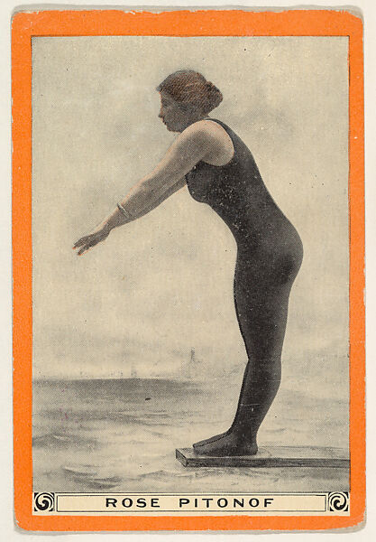 Rose Pitonof, No. 5, Sculling in the Water, from the Champion Women Swimmers series (T221), issued by Pan Handle Scrap, Issued by Pan Handle Scrap Company, Commercial color lithograph 