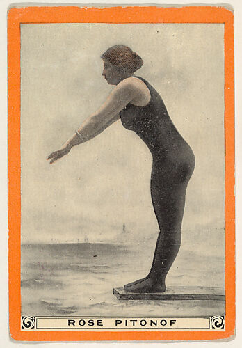Rose Pitonof, No. 5, Sculling in the Water, from the Champion Women Swimmers series (T221), issued by Pan Handle Scrap