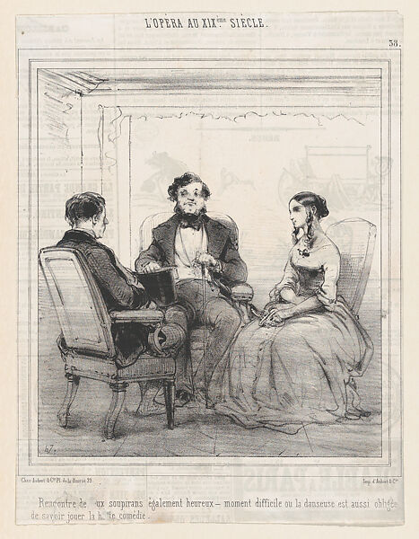 L'Opéra au XIXme siècle, Edouard de Beaumont (French, Lannion 1821–1888 Paris), Lithograph 