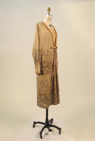 Dress, House of Lanvin (French, founded 1889), silk, metal, French