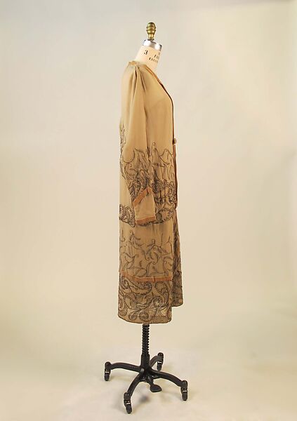 Dress, House of Lanvin (French, founded 1889), silk, metal, French