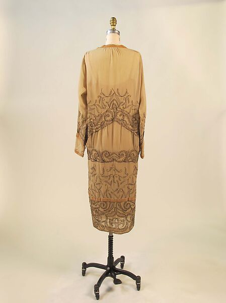 Dress, House of Lanvin (French, founded 1889), silk, metal, French