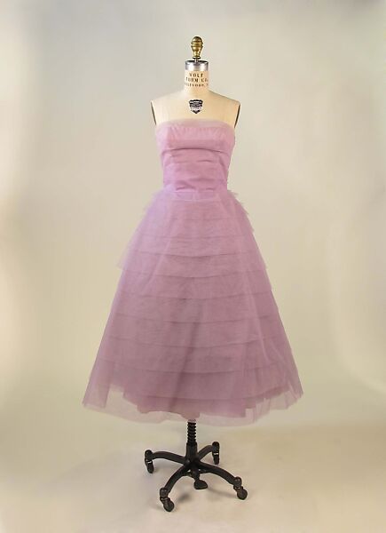 Dress, Lanvin-Castillo (French, active 1950–62), synthetic, metal, French