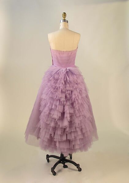 Dress, Lanvin-Castillo (French, active 1950–62), synthetic, metal, French