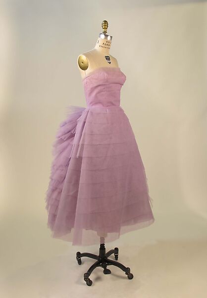 Dress, Lanvin-Castillo (French, active 1950–62), synthetic, metal, French