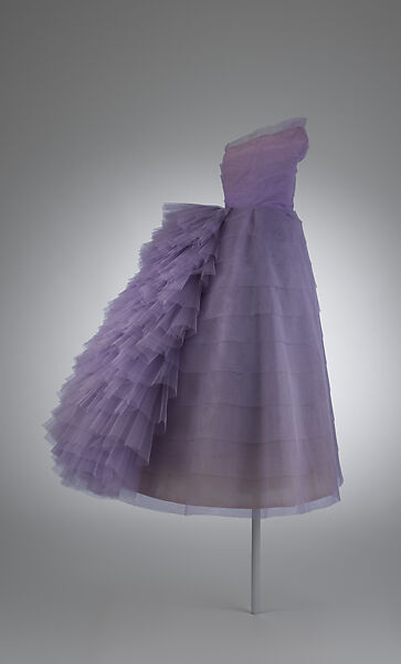 Dress, Lanvin-Castillo (French, active 1950–62), synthetic, metal, French