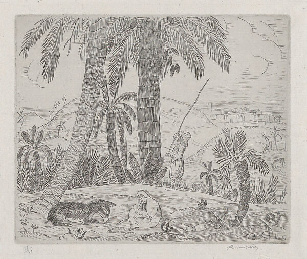 The Flight into Egypt, Adolphe Marie Timothée Beaufrère (French, Quimperlé 1876–1960 Larmor), Etching 