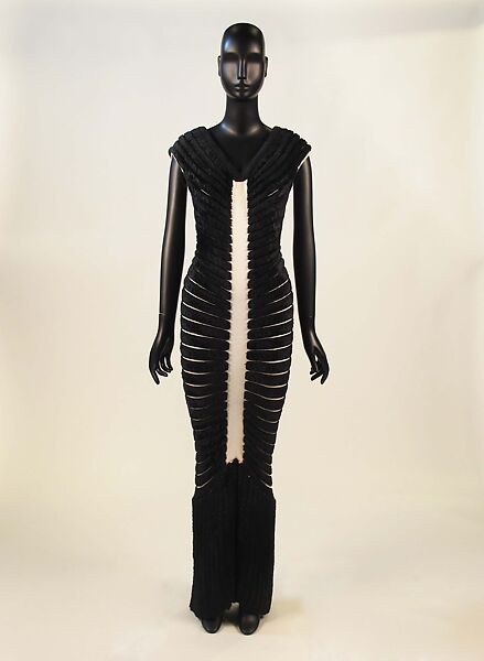 Dress, Azzedine Alaïa (French (born Tunisia), Tunis 1935–2017 Paris), Acetate, rayon, nylon, Spandex, metal, French