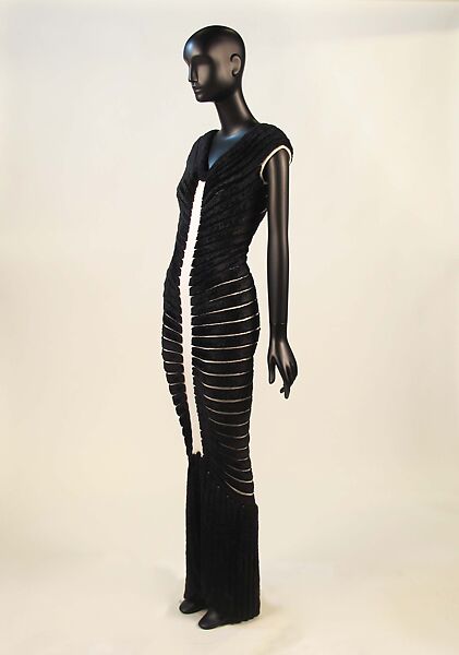 Dress, Azzedine Alaïa (French (born Tunisia), Tunis 1935–2017 Paris), Acetate, rayon, nylon, Spandex, metal, French