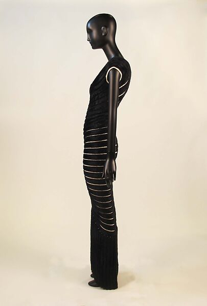 Dress, Azzedine Alaïa (French (born Tunisia), Tunis 1935–2017 Paris), Acetate, rayon, nylon, Spandex, metal, French