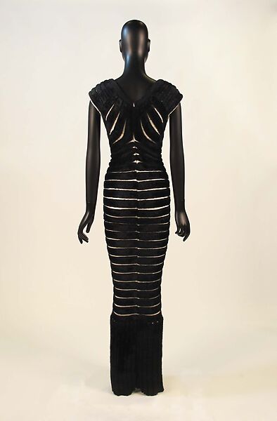 Dress, Azzedine Alaïa (French (born Tunisia), Tunis 1935–2017 Paris), Acetate, rayon, nylon, Spandex, metal, French