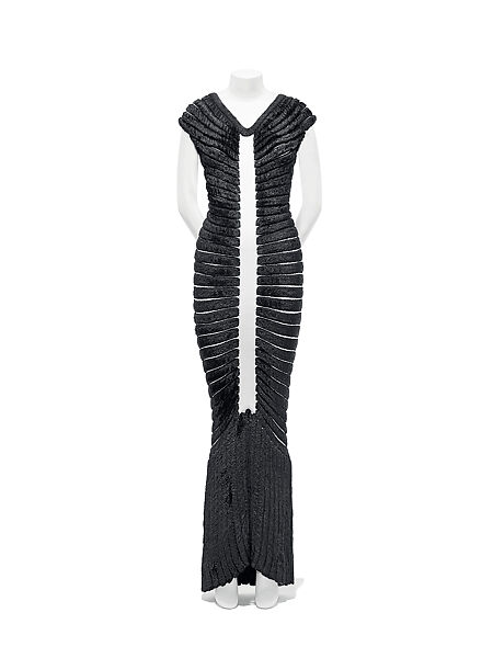 Dress, Azzedine Alaïa (French (born Tunisia), Tunis 1935–2017 Paris), Acetate, rayon, nylon, Spandex, metal, French