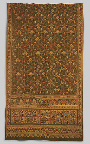 Portière, Attributed to Bruce J. Talbert (British, Dundee, Scotland 1838–1881 London), Cotton warp and wool weft, Scottish 