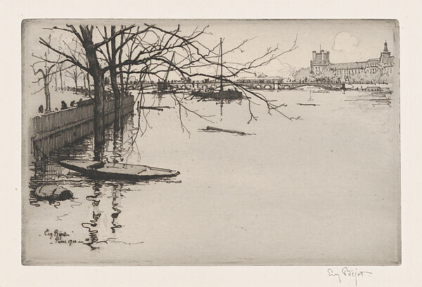 The Paris Flood, Eugène Béjot (French, Paris 1867–1931 Paris), Etching 