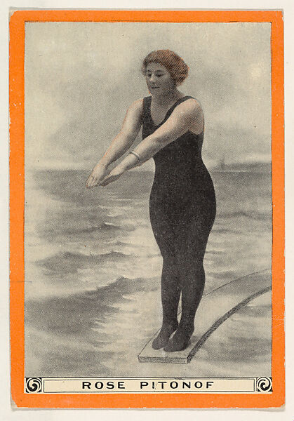 Rose Pitonof, No. 8, Floating, from the Champion Women Swimmers series (T221), issued by Pan Handle Scrap, Issued by Pan Handle Scrap Company, Commercial color lithograph 