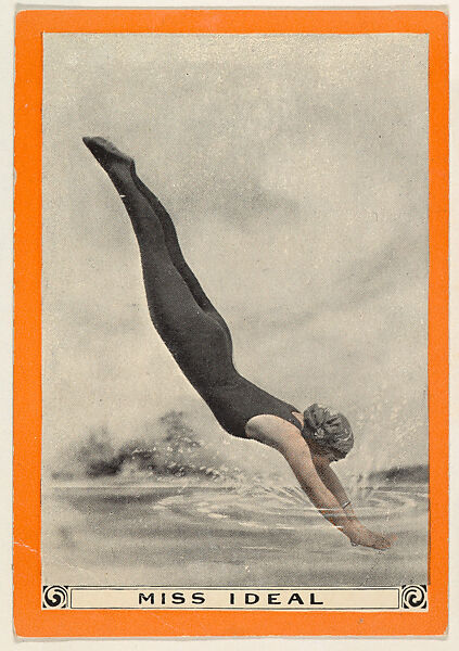 Miss Ideal, No. 11, Diving, from the Champion Women Swimmers series (T221), issued by Pan Handle Scrap, Issued by Pan Handle Scrap Company, Commercial color lithograph 