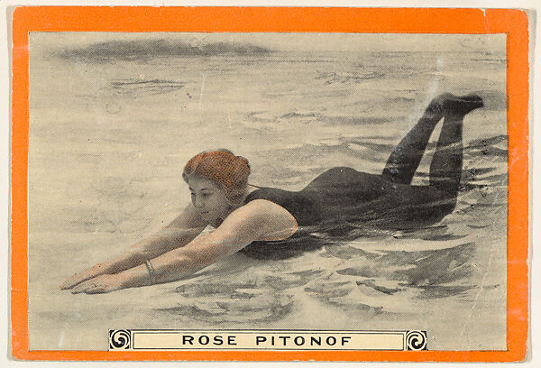 Rose Pitonof, No. 3, Breast Stroke, from the Champion Women Swimmers series (T221), issued by Pan Handle Scrap, Issued by Pan Handle Scrap Company, Commercial color lithograph 
