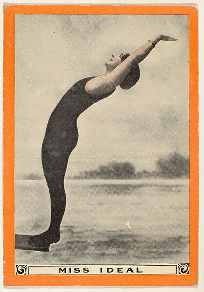 Miss Ideal, No. 18, from the Champion Women Swimmers series (T221), issued by Pan Handle Scrap, Issued by Pan Handle Scrap Company, Commercial color lithograph 