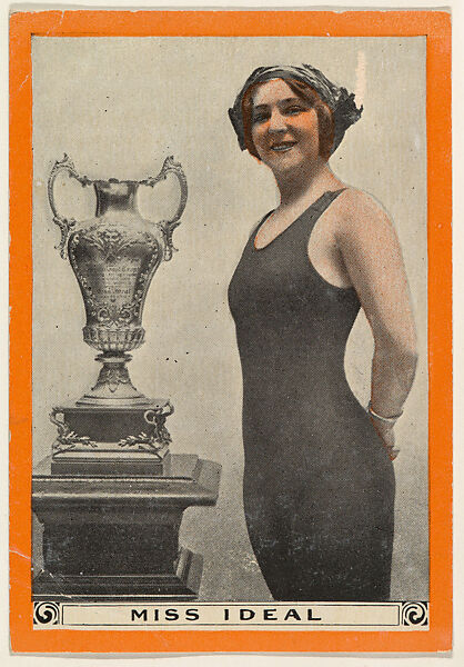 Miss Ideal, No. 20, from the Champion Women Swimmers series (T221), issued by Pan Handle Scrap, Issued by Pan Handle Scrap Company, Commercial color lithograph 