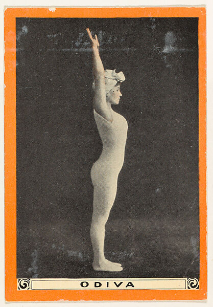 Odiva, No. 23, Dophin Dive, from the Champion Women Swimmers series (T221), issued by Pan Handle Scrap, Issued by Pan Handle Scrap Company, Commercial color lithograph 