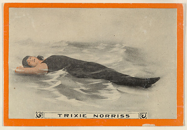 Trixie Norriss, No. 63, Entering the Water, from the Champion Women Swimmers series (T221), issued by Pan Handle Scrap, Issued by Pan Handle Scrap Company, Commercial color lithograph 