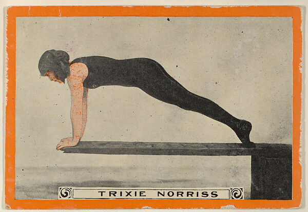 Trixie Norriss, No. 64, The Diving Board, from the Champion Women Swimmers series (T221), issued by Pan Handle Scrap, Issued by Pan Handle Scrap Company, Commercial color lithograph 