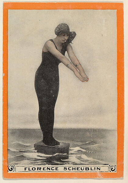 Florence Scheublin, No. 57, Treading Water, from the Champion Women Swimmers series (T221), issued by Pan Handle Scrap, Issued by Pan Handle Scrap Company, Commercial color lithograph 