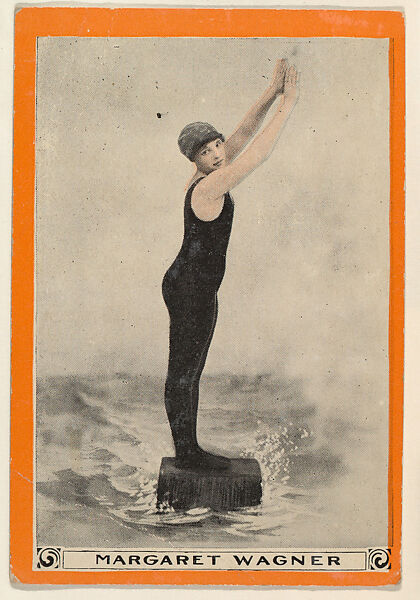 Margaret Wagner, No. 71, What to do in Case of Cramp, from the Champion Women Swimmers series (T221), issued by Pan Handle Scrap, Issued by Pan Handle Scrap Company, Commercial color lithograph 